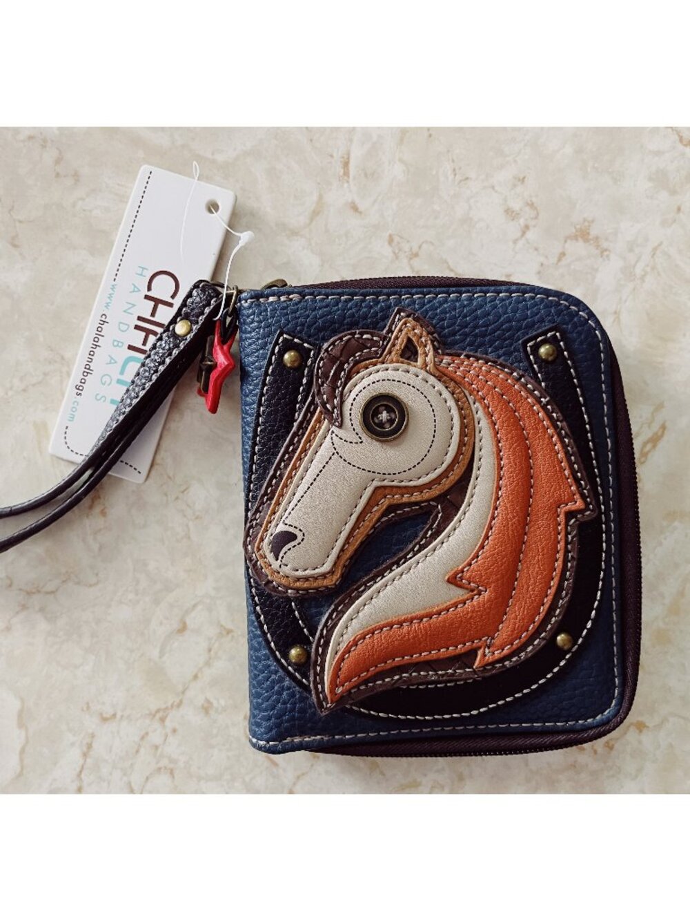 NWT Chala Handbags Horse Zip Around Wallet Wristlet